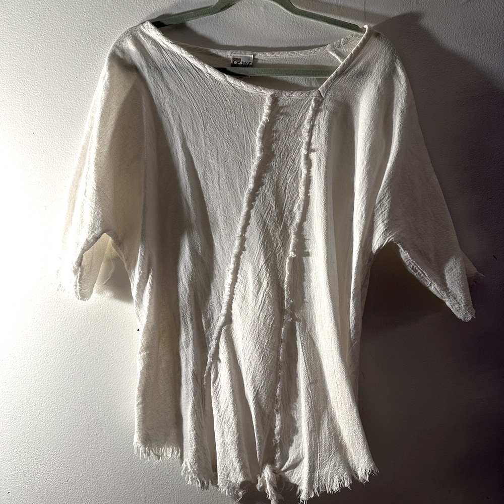 Oh My Gauze White Cotton Tunic size medium